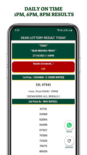 Dear Lottery Result Today 4