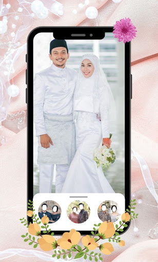 Hijab Wedding Couple Selfie Camera
