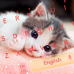 Cover Image of Download Cute Little Kitty keyboard 10001001 APK