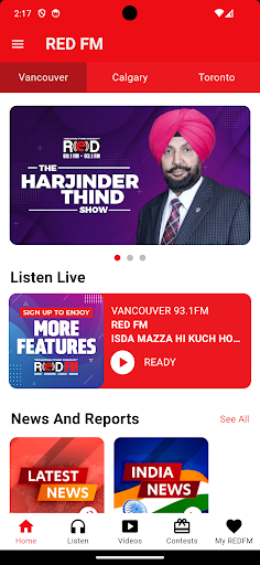 Android application Red Fm Canada screenshort