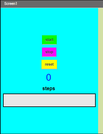 the pedometer Screen 3