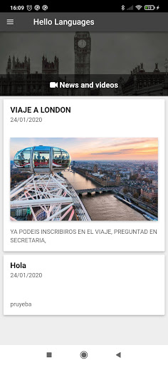 Android application Hello Languages screenshort