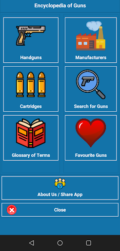Android application Encyclopaedia of Handguns screenshort