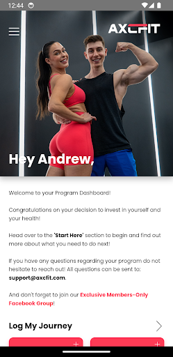 Android application AXCFIT screenshort