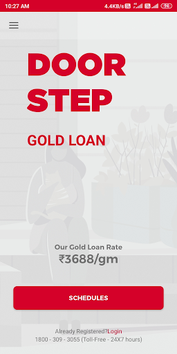 Android application Asirvad Door Step Gold Loan screenshort