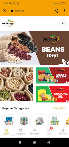Owino.ug - Grocery Shopping Screen 3