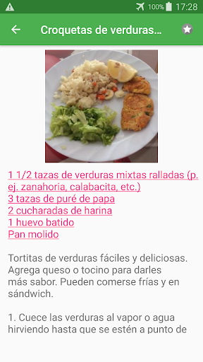 Recetas para niños en español gratis sin internet.