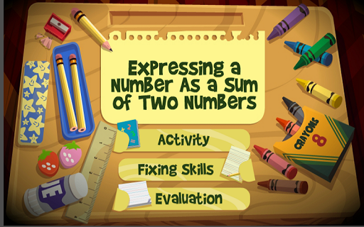 Android application Expresng a No. s Sum f 2 Nos. screenshort