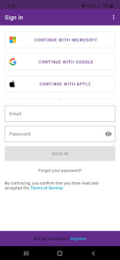 Android application SMART TeamWorks screenshort