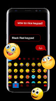 screenshot of Cool Black Red Keyboard Theme
