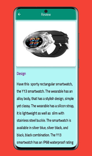 Android application Hoco Y13 Smart Watch guide screenshort