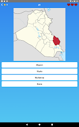 Iraq: Regions & Provinces Map Quiz Game