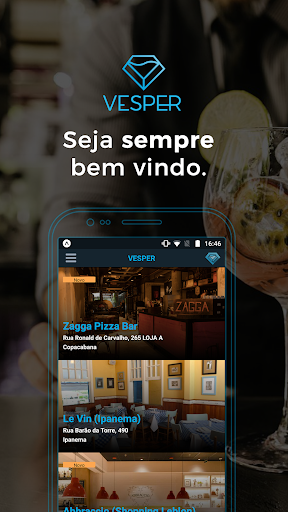 Android application Vesper Club - Seja sempre bem screenshort