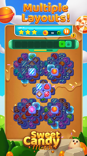 Sweet candy puzzle - Triple match games screenshots 12