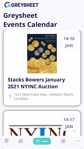 Greysheet: Rare Coin Values & Screen 3