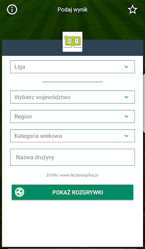 Android application Podaj Wynik screenshort