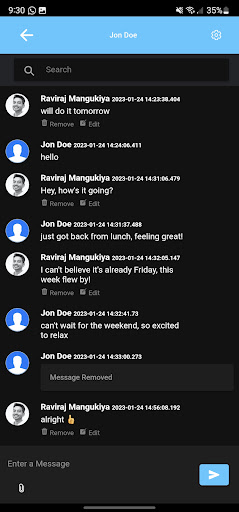 Android application Canaray Messenger screenshort