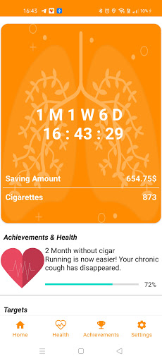 Android application Quit Smoking screenshort