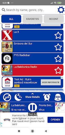 Android application Uruguay Radios screenshort