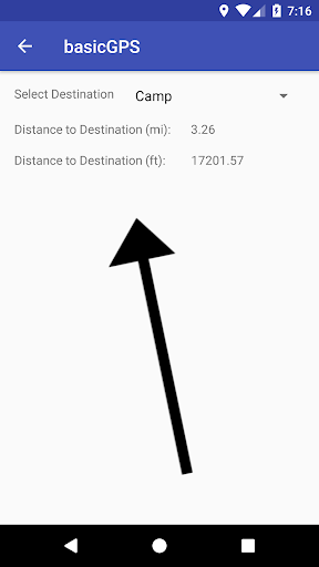 Android application basicGPS screenshort