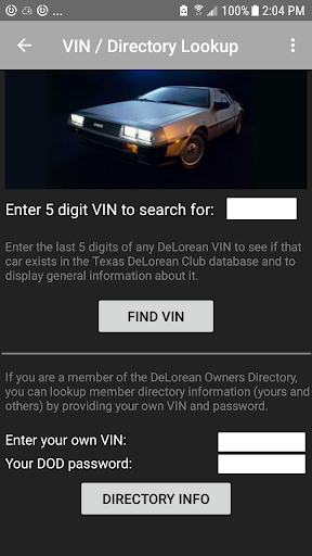 DeLorean Screen 2
