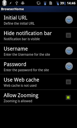 Browser Home Screen 2