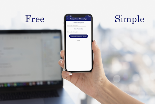 Android application Seniority calculator Lite screenshort