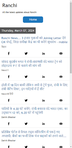 Android application Ranchi News screenshort
