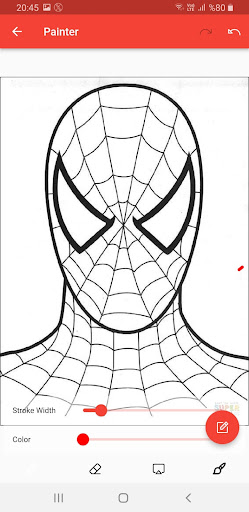 Android application Spider Paint screenshort