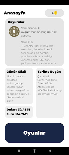 Android application 5 TL screenshort