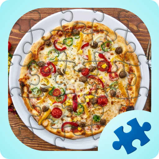 Pizza jigsaw puzzles games logo
