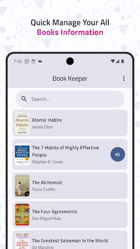 Android application Book Keeper & Notes screenshort