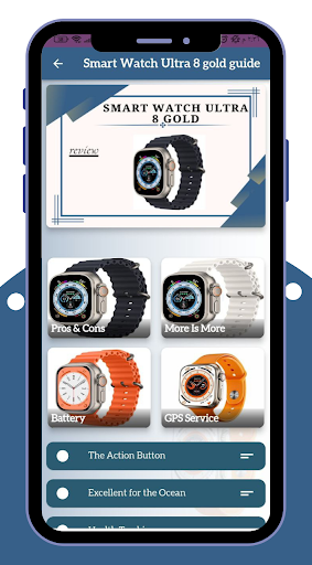 Smart Watch Ultra 8 gold guide Screen 2