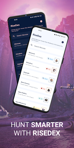 Android application RiseDex - MH RISE Weakness Dex screenshort