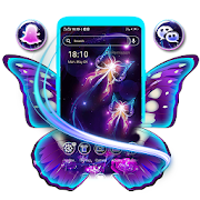 Glossy Flower Butterfly Launcher Theme
