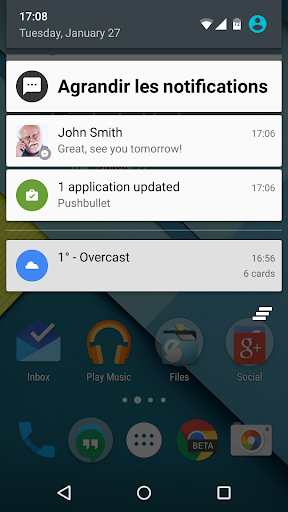 Aperçu de l'application