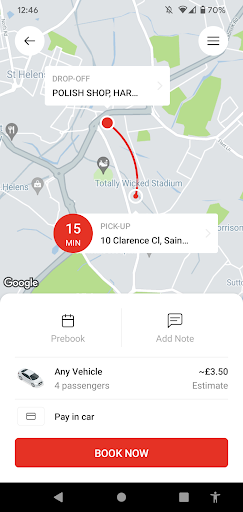 AtoB Taxis Screen 3