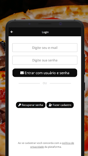 Android application Parmas Pizzaria Santo Ângelo screenshort