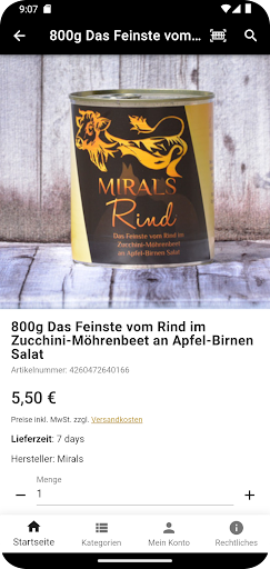 Mirals Tiernahrung Screen 3