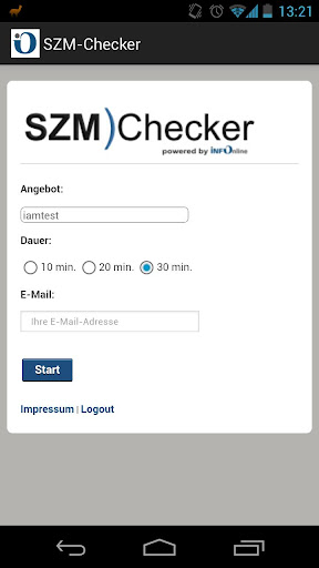 SZM-Checker Screen 2