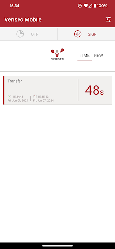 Android application Verisec Mobile screenshort