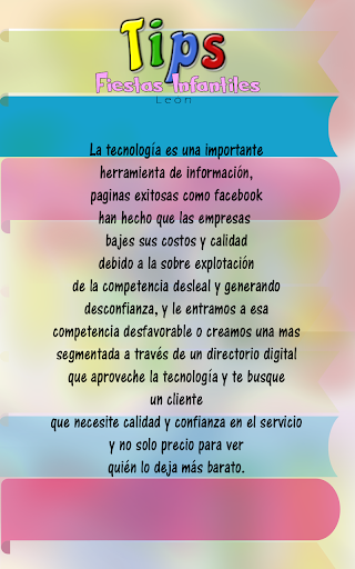 Android application Tips Fiestas Infantiles Leòn screenshort