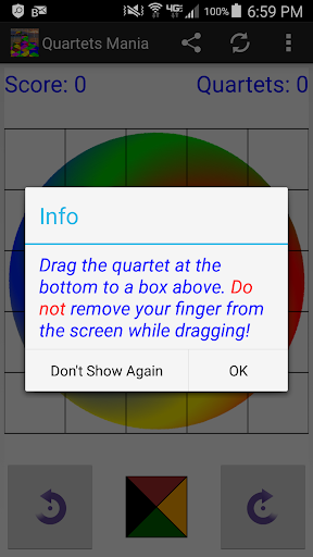 Android application Color Quartets Mania screenshort