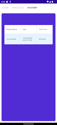 Time Tracker Screen 3