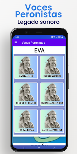 Android application Voces Peronistas screenshort