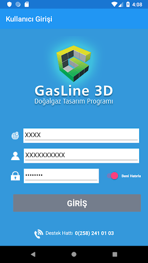 Android application Gasline Mobil Randevu screenshort