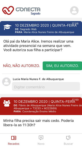 Conecta Sagrado APP Screen 2