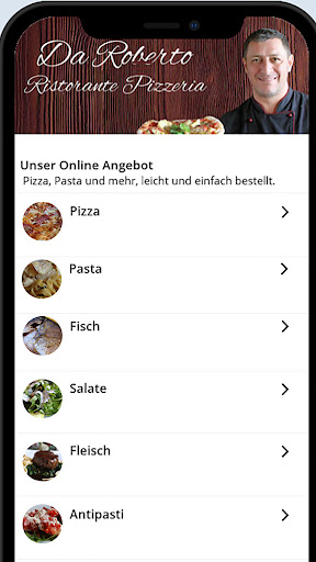 Android application Pizzeria da Roberto screenshort