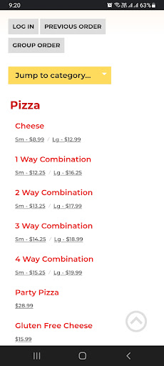 Gianni’s Pizza Screen 3