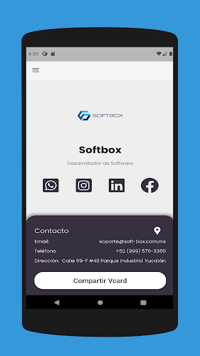 VCard Screen 2
